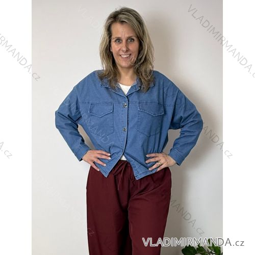 Ärmellose Jacke mit langen Ärmeln (uni sl) ITALIENISCHE Mode IMC17326