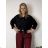 Ärmellose Jacke mit langen Ärmeln (uni sl) ITALIENISCHE Mode IMC17326  schwarz