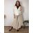 Übergroßer gestrickter Langarmpullover für Damen (S/M EINHEITSGRÖSSE) ITALIAN FASHION IMSN2416125  Hellbeige