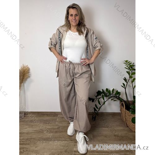 Oversize-Sommerhose für Damen (46/48/50, Einheitsgröße) Italienische Mode IMC26076  beige
