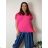Elegante Hose mit Gürtel für Damen (S/M/L ONE SIZE) ITALIAN FASHION IM425057 50/52/54 růžová lososová