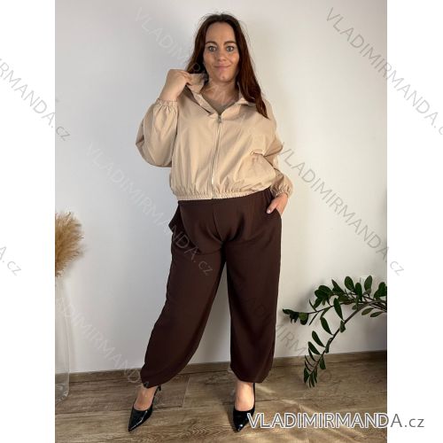 Sommerkleid oval Kurzarm Damen Übergröße (50/52/54 Einheitsgröße) ITALIAN FASHION IM425011  dunkelbraun