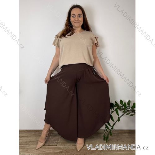 Lange Damenhose (XL/2XL/3XL ONE SIZE) ITALIAN FASHION IMC24019  dunkelbraun