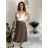 Elegante Hose mit Gürtel für Damen (S/M/L ONE SIZE) ITALIAN FASHION IM425057 M/L/XL grünes Khaki