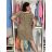 Kurzarm-Sommerkleid für Damen (Einheitsgröße S/M/L) ITALIENISCHE MODE IMC26006