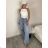 Damenjeans mit weitem Bein, lang, übergroß (38-48) GOODIES GOD253848 36 hellblau