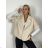 Ärmellose Jacke mit langen Ärmeln (uni sl) ITALIENISCHE Mode IMC17326 M/L/XL beige