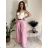 Kurzärmliges Sommer-Freizeitkleid für Damen (S/M/L EINHEITSGRÖSSE) ITALIAN FASHION IMWGB25022