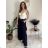 Kurzärmliges Sommer-Freizeitkleid für Damen (S/M/L EINHEITSGRÖSSE) ITALIAN FASHION IMWGB25022 S / M / L beige