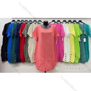 Sommerkleid oval Kurzarm Damen Übergröße (50/52/54 Einheitsgröße) ITALIAN FASHION IM425011