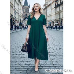 Kurzärmliges Sommerkleid aus Baumwolle für Damen (S / M / L / XL ONE SIZE) ITALIAN FASHION IMD22472