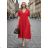 Kurzärmliges Sommerkleid aus Baumwolle für Damen (S / M / L / XL ONE SIZE) ITALIAN FASHION IMD22472 Smaragdgrün 54/56/58
