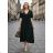Kurzärmliges Sommerkleid aus Baumwolle für Damen (S / M / L / XL ONE SIZE) ITALIAN FASHION IMD22472 Smaragdgrün 54/56/58