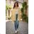 Elegante, lange Jogginghose für Damen (Einheitsgröße S/M/L) ITALIAN FASHION IMD23634 žlutá