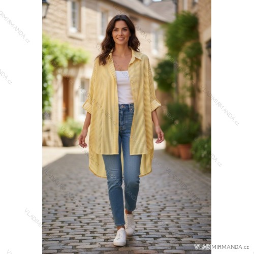 Elegante, lange Jogginghose für Damen (Einheitsgröße S/M/L) ITALIAN FASHION IMD23634 žlutá