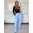 Lange Damenhose (S/M EINHEITSGRÖSSE) ITALIAN FASHION IMPDY23LC5918 S / M / L hellblau