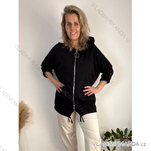 Langarm Sweatshirt Kleid Frauen (uni s-m) ITALIAN FASHION IMD20103