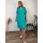 Sommerkleid oval Kurzarm Damen Übergröße (50/52/54 Einheitsgröße) ITALIAN FASHION IM425011