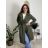 Langer, dünner Mantel mit Gürtel, lange Ärmel, Damen (S/M/L ONE SIZE) ITALIAN FASHION IMWKK252579