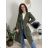 Langer, dünner Mantel mit Gürtel, lange Ärmel, Damen (S/M/L ONE SIZE) ITALIAN FASHION IMWKK252579