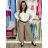 Kurzärmliges Sommer-Freizeitkleid für Damen (S/M/L EINHEITSGRÖSSE) ITALIAN FASHION IMWGB25022 S / M / L dunkelbeige