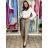 Kurzärmliges Sommer-Freizeitkleid für Damen (S/M/L EINHEITSGRÖSSE) ITALIAN FASHION IMWGB25022 S / M / L dunkelbeige