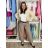 Kurzärmliges Sommer-Freizeitkleid für Damen (S/M/L EINHEITSGRÖSSE) ITALIAN FASHION IMWGB25022 S / M / L dunkelbeige