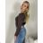 Langarm-T-Shirt für Damen (S/M EINHEITSGRÖSSE) ITALIAN FASHION IMPDY23HH9604/LS16578 S / M beige