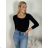 Langarm-T-Shirt für Damen (S/M EINHEITSGRÖSSE) ITALIAN FASHION IMPDY23HH9604/LS16578 S / M beige