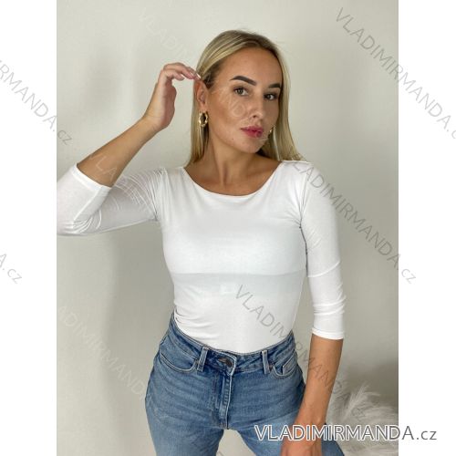 Langarm-T-Shirt für Damen (S/M EINHEITSGRÖSSE) ITALIAN FASHION IMPDY23HH2321/LS16577 S / M weiß