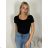 Kurzarm-T-Shirt für Damen (S/M EINHEITSGRÖSSE) ITALIAN FASHION IMPDY23LS17135/OX9603 S / M weiß