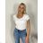 Kurzarm-T-Shirt für Damen (S/M EINHEITSGRÖSSE) ITALIAN FASHION IMPDY23LS17135/OX9603 S / M weiß