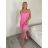Kleid übergroße Kurzarm Damen (UNI S-L) ITALIAN FASHION IMD20187