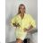 Kurzärmliges Sommer-Freizeitkleid für Damen (S/M/L EINHEITSGRÖSSE) ITALIAN FASHION IMWGB25022 XS/S/M žlutá