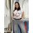 T-Shirt Kurzarm Frauen (UNI S-M) ITALIENISCHE MODE IMM20330 S / M / L weiß