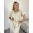 Kleid mit Knöpfen und geknöpften Damen (uni s-m) ITALIAN FASHION IM2203948