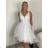 Elegantes, ärmelloses, kurzes Ball- und Partykleid für Damen (Einheitsgröße S/M) ITALIAN FASHION IMM22PL19801KR