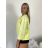 Übergroßer gestrickter Langarmpullover für Damen (S/M EINHEITSGRÖSSE) ITALIAN FASHION IMSN2416125 S / M / L hellblau