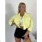 Übergroßer gestrickter Langarmpullover für Damen (S/M EINHEITSGRÖSSE) ITALIAN FASHION IMSN2416125 S / M / L hellblau