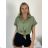 Klassisches 3/4 Langarmshirt für Damen, Übergröße (50/52/54 ONE SIZE) ITALIAN FASHION IMWDL252349 S / M / L grünes Khaki