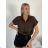 Klassisches 3/4 Langarmshirt für Damen, Übergröße (50/52/54 ONE SIZE) ITALIAN FASHION IMWDL252349 S / M / L grünes Khaki
