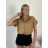 Klassisches 3/4 Langarmshirt für Damen, Übergröße (50/52/54 ONE SIZE) ITALIAN FASHION IMWDL252349 S / M / L grünes Khaki