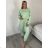 Kurzärmliges Sommer-Freizeitkleid für Damen (S/M/L EINHEITSGRÖSSE) ITALIAN FASHION IMWGB25022 S / M / L hellgrün