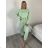 Kurzärmliges Sommer-Freizeitkleid für Damen (S/M/L EINHEITSGRÖSSE) ITALIAN FASHION IMWGB25022 S / M / L hellgrün