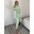 Kurzärmliges Sommer-Freizeitkleid für Damen (S/M/L EINHEITSGRÖSSE) ITALIAN FASHION IMWGB25022 S / M / L hellgrün