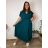 Sommerkleid oval Kurzarm Damen Übergröße (50/52/54 Einheitsgröße) ITALIAN FASHION IM425011