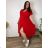 Sommerkleid oval Kurzarm Damen Übergröße (50/52/54 Einheitsgröße) ITALIAN FASHION IM425011