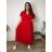Sommerkleid oval Kurzarm Damen Übergröße (50/52/54 Einheitsgröße) ITALIAN FASHION IM425011  dunkler Smaragd
