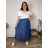 Sommerkleid oval Kurzarm Damen Übergröße (50/52/54 Einheitsgröße) ITALIAN FASHION IM425011