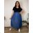 Sommerkleid oval Kurzarm Damen Übergröße (50/52/54 Einheitsgröße) ITALIAN FASHION IM425011